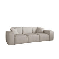 SOFA Celes Premium 3-sitzer Stoff Scala - Beige, Holzwerkstoff/Textil (225/73/88cm) - Fun Möbel