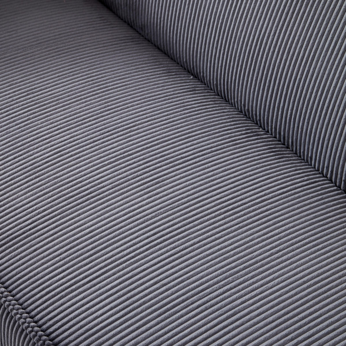 DVOUMÍSTNÁ POHOVKA šedý manšestr s pružinovým jádrem, bez nutnosti montáže - šedá, textil (178/70/86cm) - Urban Meuble