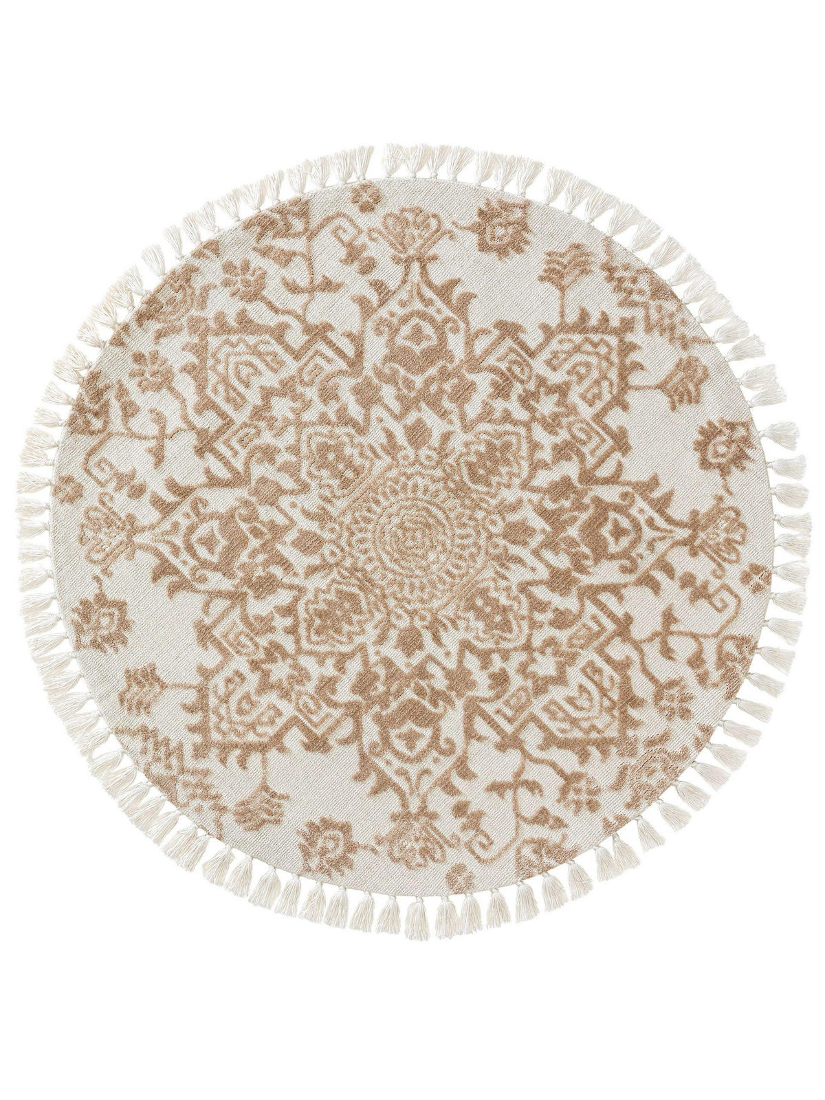 TEPPICH rund Elias Beige ø 150 cm rund - Beige, Textil (150/150cm) - benuta Nest