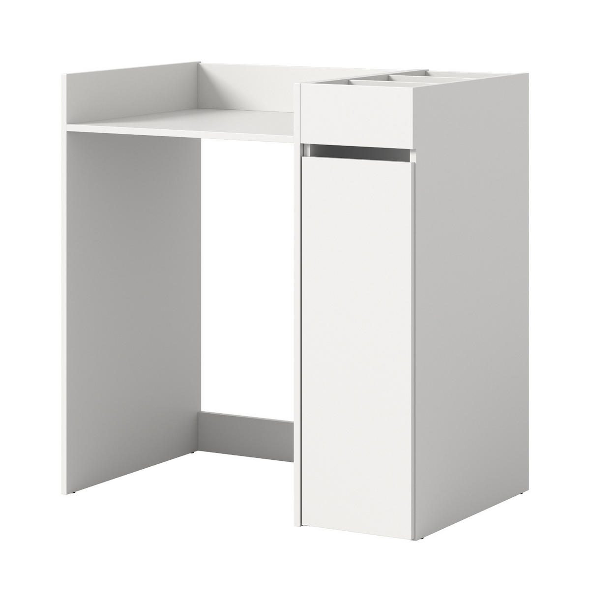 WASCHMASCHINENUMBAU Set weiß 2-teilig, Überbauschrank und Anstellregal 95 x 101 cm - Schwarz/Weiß, Holzwerkstoff/Kunststoff (95/101/60cm) - Inn.Furn