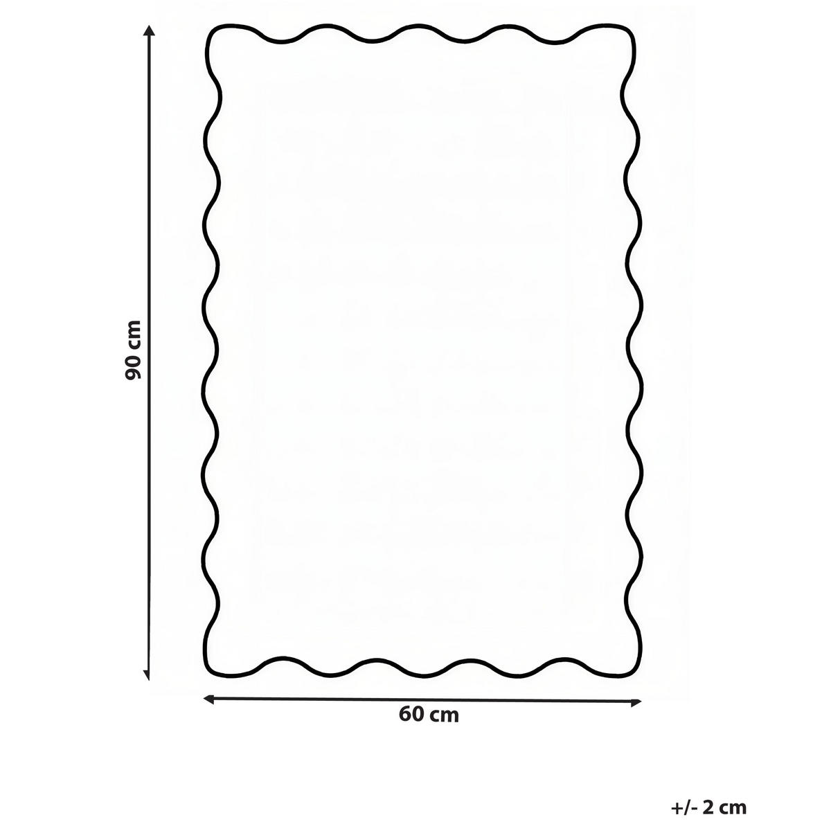 KOUPELNOVÁ PŘEDLOŽKA Zelená 60/90 cm Bavlna Nangal - zelená barva/béžová, textil (60/90cm) - Beliani