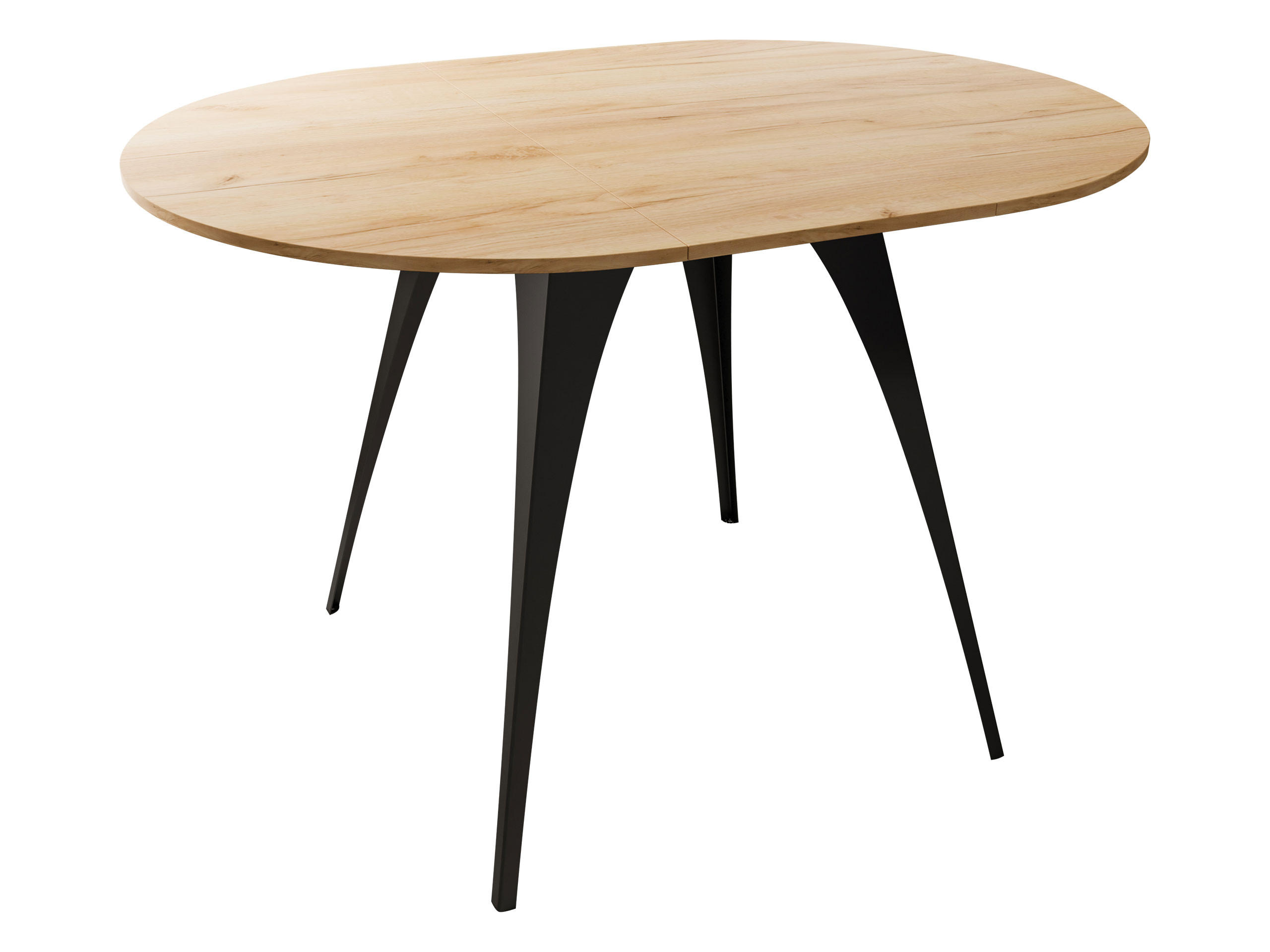 ESSTISCH Carmina 100 - Eichefarben/Schwarz, Holzwerkstoff/Metall (100/100/76cm) - MIRJAN24