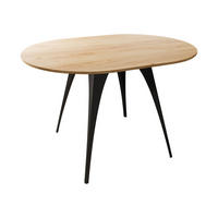 ESSTISCH Carmina 100 - Eichefarben/Schwarz, Holzwerkstoff/Metall (100/100/76cm) - MIRJAN24
