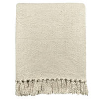 BAUMWOLLDECKE Lehmweiß - Weiß, Textil (127/152cm) - Malagoon