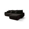 ECKSOFA mit Schlaffunktion TOKYO R Monolith 95 Rechts - Dunkelbraun, Textil (280/185cm) - Bedante