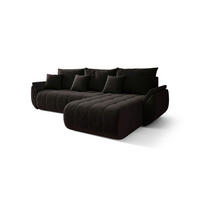 ECKSOFA mit Schlaffunktion TOKYO R Monolith 95 Rechts - Dunkelbraun, Textil (280/185cm) - Bedante