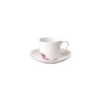 ESPRESSOTASSE MIT UNTERTASSE Rose Garden weiß 70 ml - Weiß, Keramik (11.7/7.7/11.7cm) - Villeroy & Boch
