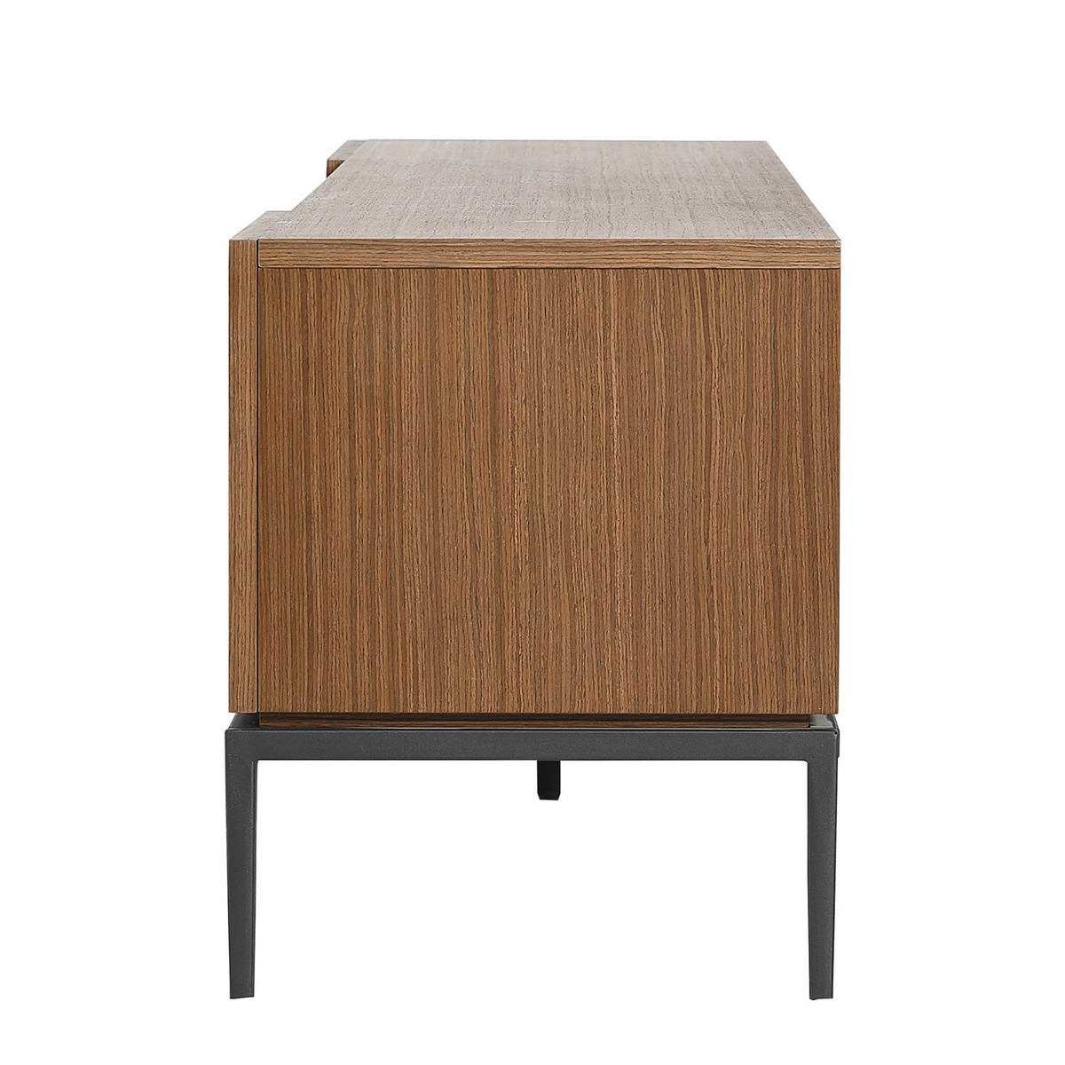 TV-LOWBOARD mit Schubladen - Walnussfarben, Holzwerkstoff/Metall (180/55/40cm) - home24