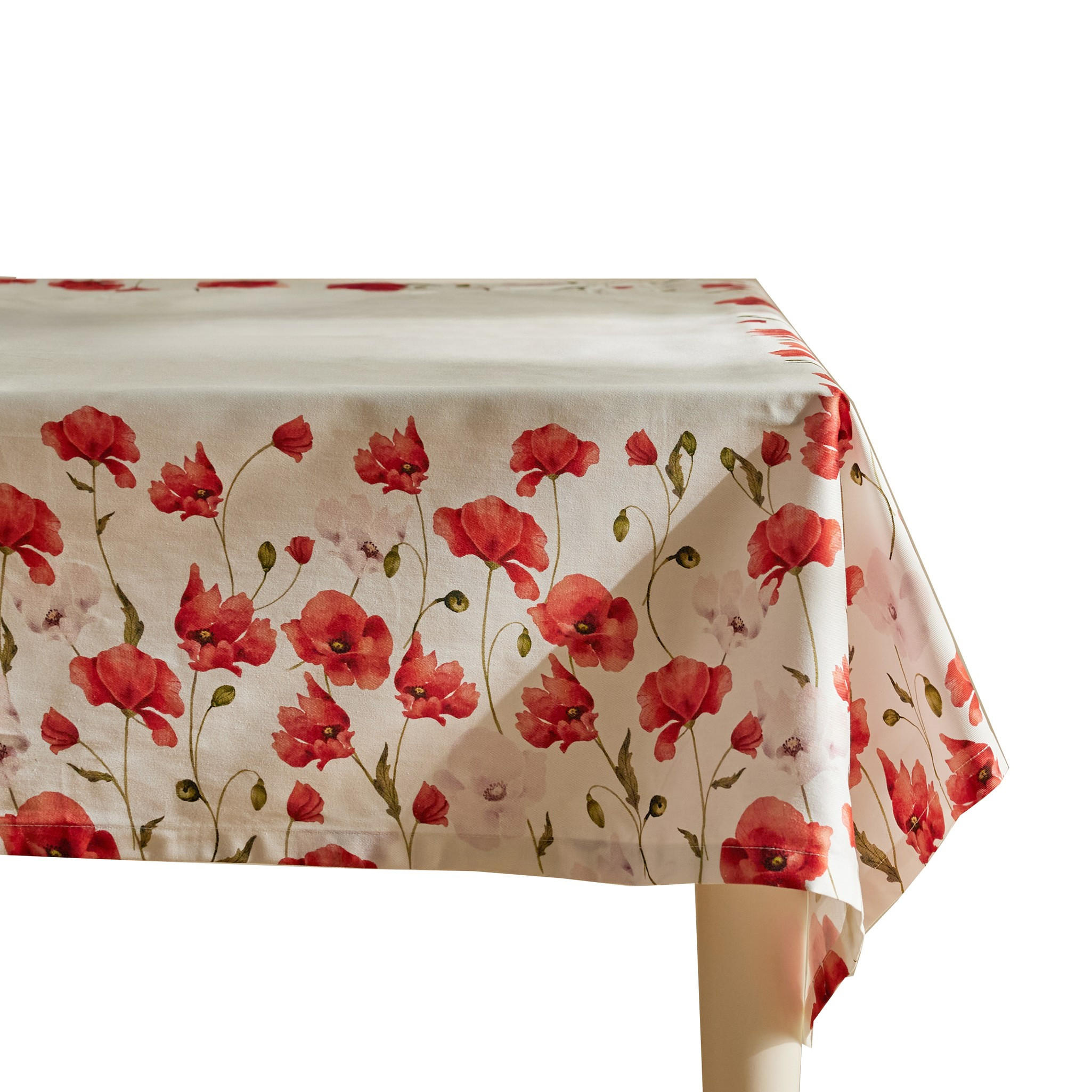 TISCHDECKE Popini - Weiß, Textil (220/150/1cm) - home&you