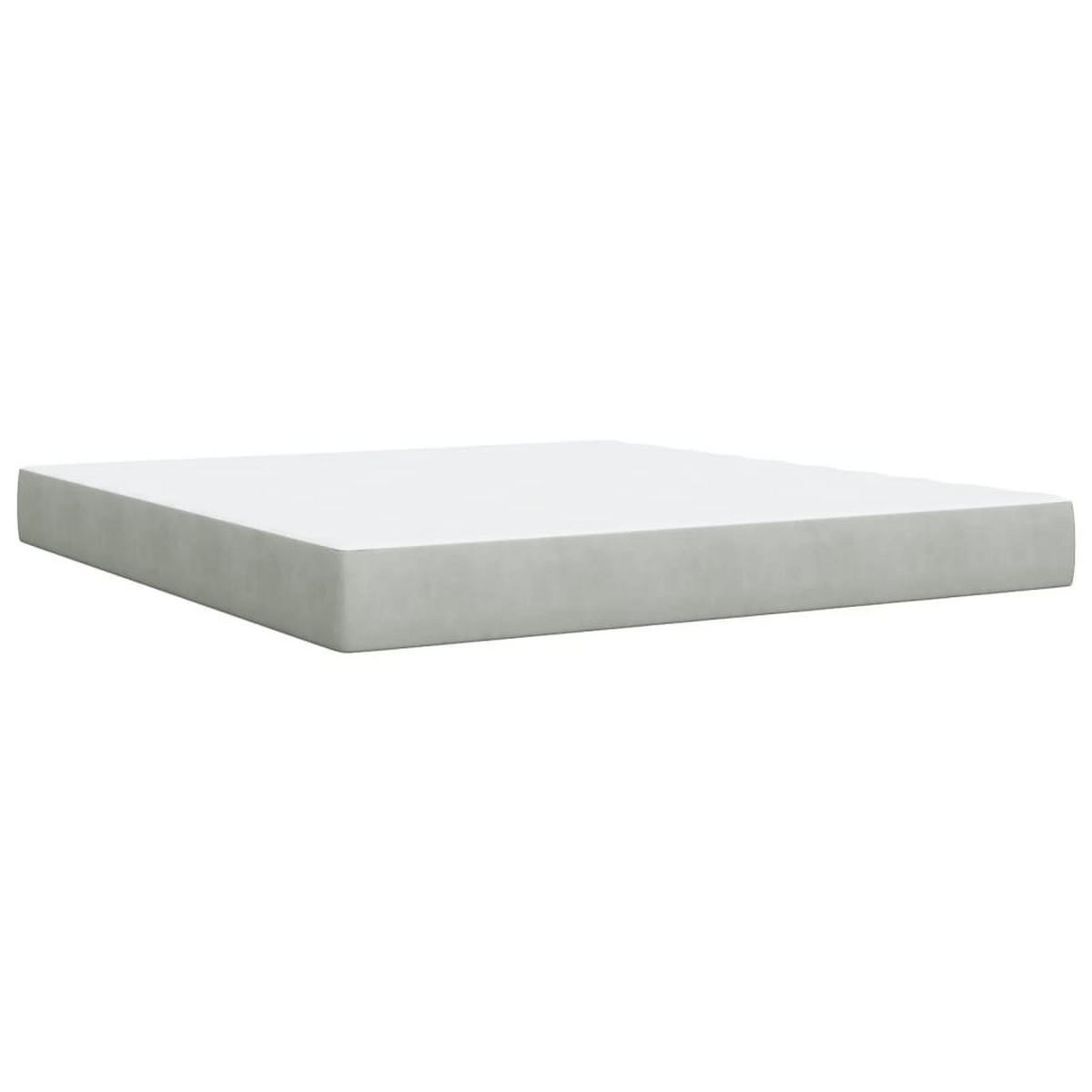 BOXSPRINGBETT 180/200 Cm Grau Samt - Grau, Textil (180/200cm) - vidaXL
