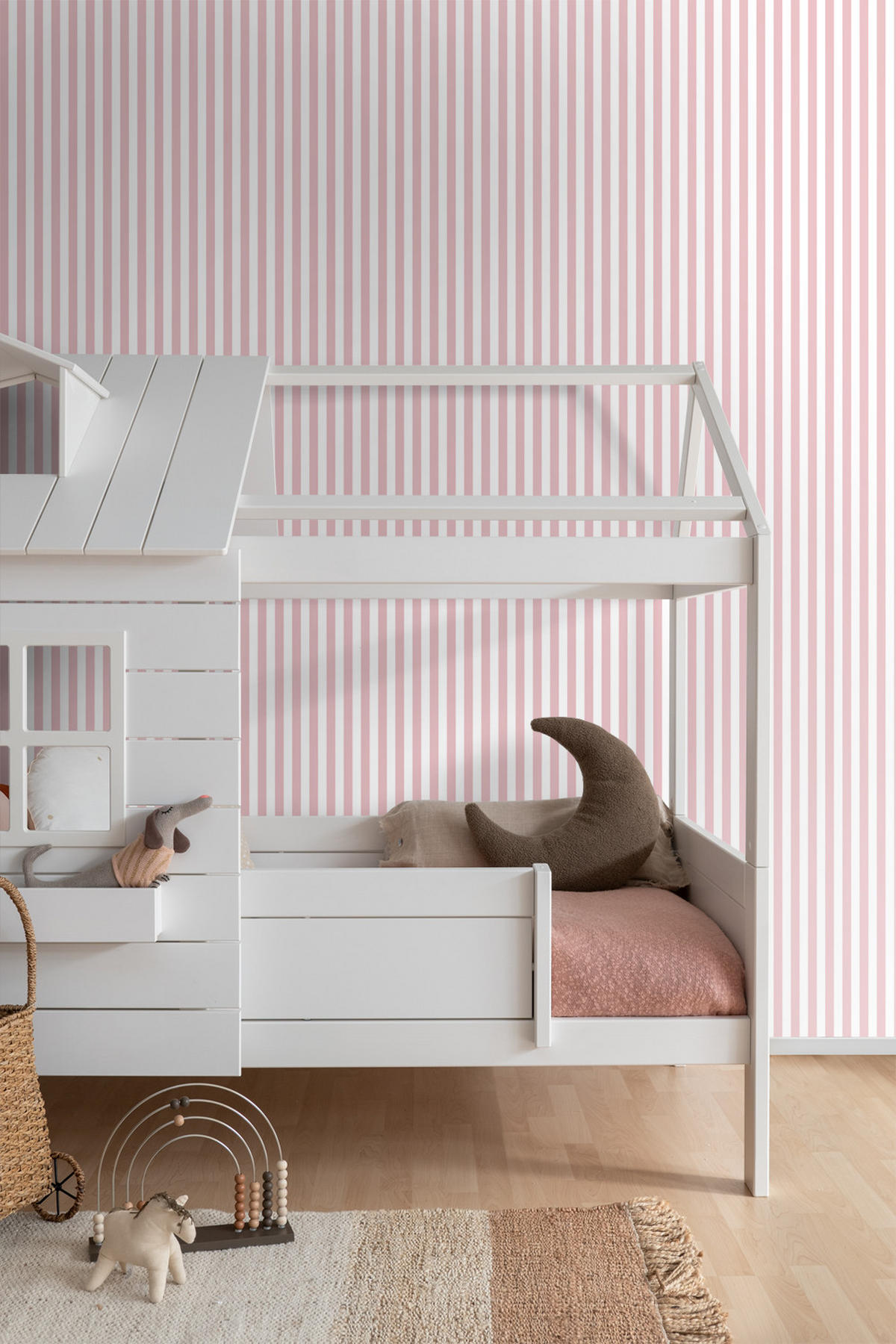 TAPETE Streifen 53 cm x 10.05 m - Pink, Papier (53/1000cm) - ESTAhome