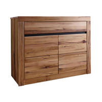 SIDEBOARD Wildeiche / Zerreiche 108x43x80 natur geölt MONTREUX #150 - Braun, Holz (108/80/43cm) - Massivmoebel24