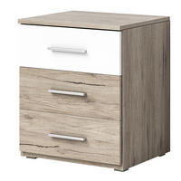 NACHTTISCH BETTINA 47/56/41 cm Weiß - Eiche San Remo, Holzwerkstoff (47/56/41cm) - MASSENO