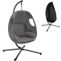 HÄNGESESSEL Anika, inklusive Schutzhülle, 100 x 97 x 201 cm, anthrazit - Anthrazit, Kunststoff/Textil (100/201/97cm) - tectake