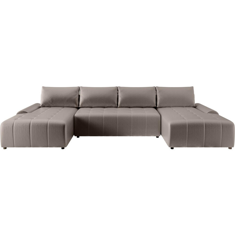 Beautysofa Wohnlandschaft Taupe 367x80x169 cm