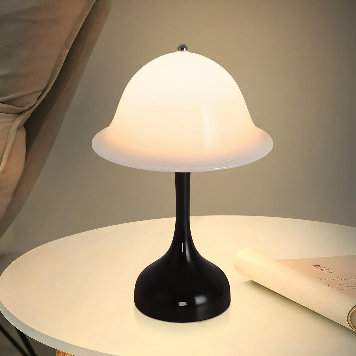 LED-TISCHLEUCHTE BRÜHL Ⅲ 25/9/16 cm - Schwarz, Metall (25/9/16cm) - Nettlife