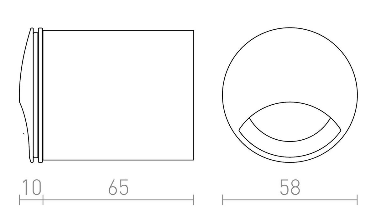 AUSSENLEUCHTE CLUB IND Silbergrau 3 W IP54 - Grau, Metall (58/58/5.8cm) - Rendl