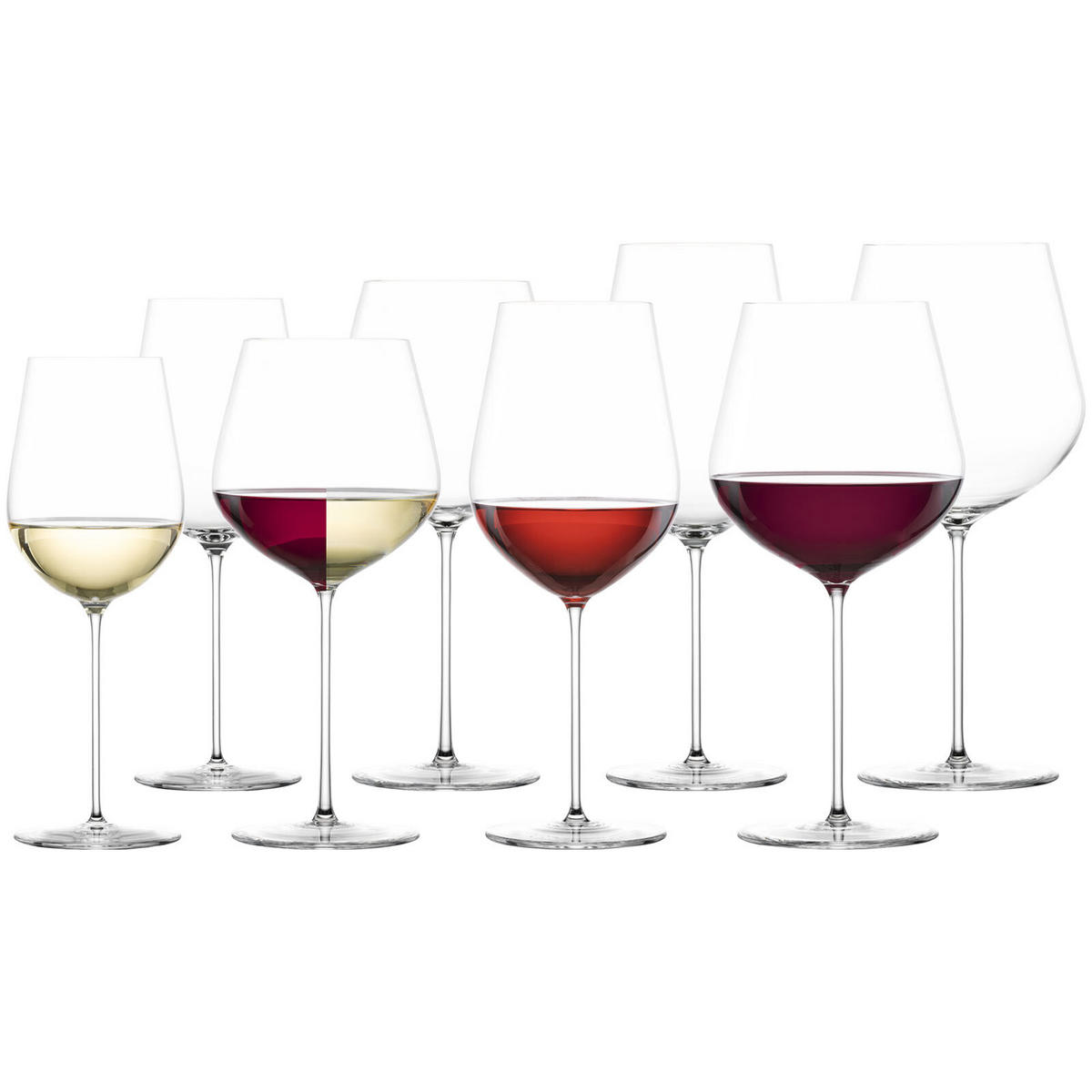 ROTWEIN- UND WEISSWEINGLÄSERSET VUELO transparent 8er Set - Transparent, Glas - Zwiesel Glas