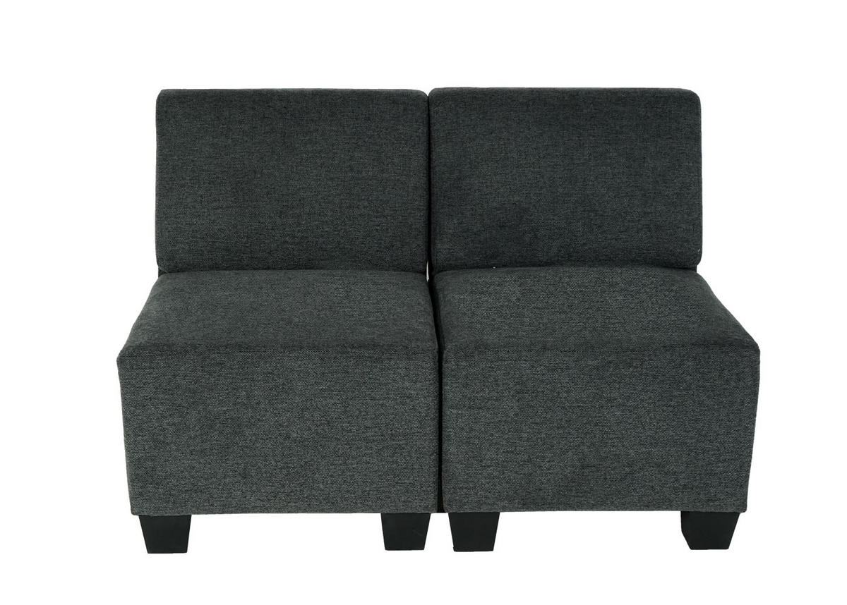 2-SITZER SOFA COUCH MODULAR Anthrazit - Anthrazit, Textil (114/76/72cm) - MCW
