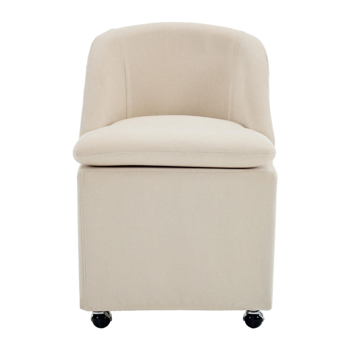 POLSTERSTUHL DE-36250 2er-Set mit Universalrollen Beige - Beige, Metall (53/78.5/53.5cm) - ComfortXL