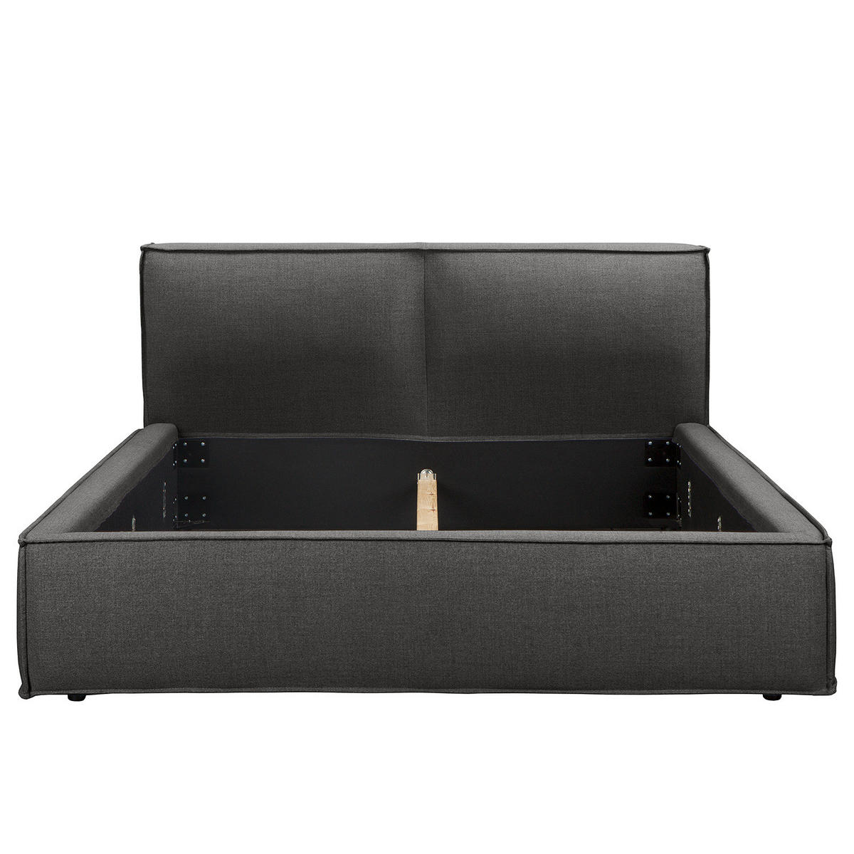 POLSTERBETT - Anthrazit, Textil (140/200cm) - home24