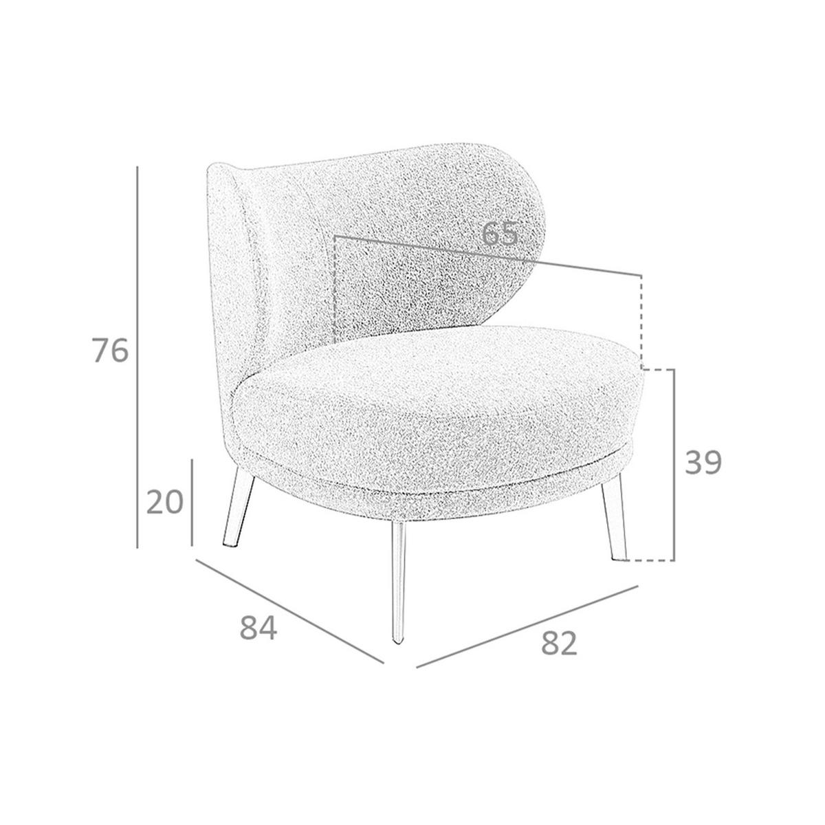 SESSEL aus braunem Stoff - Edelstahlfarben/Dunkelbraun, Textil/Metall (82/76/84cm) - ANGEL CERDA