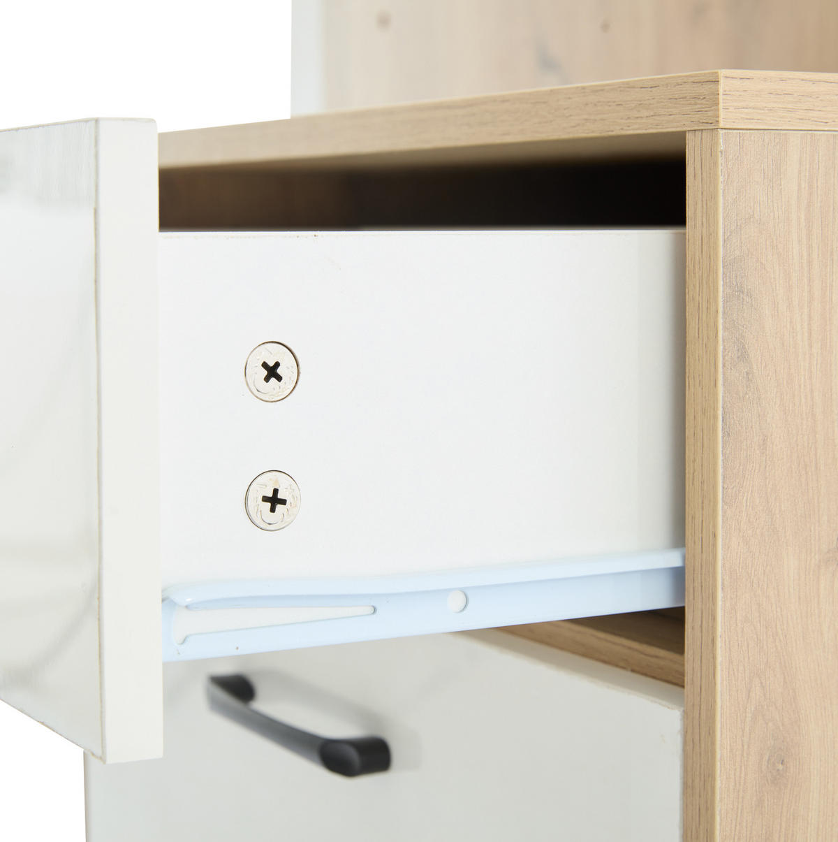 SCHUHSCHRANK aus Spanplatte 100x38,5x190cm in Natur mit Spiegel - Naturfarben, Holzwerkstoff (100/190/38.5cm) - Modfu