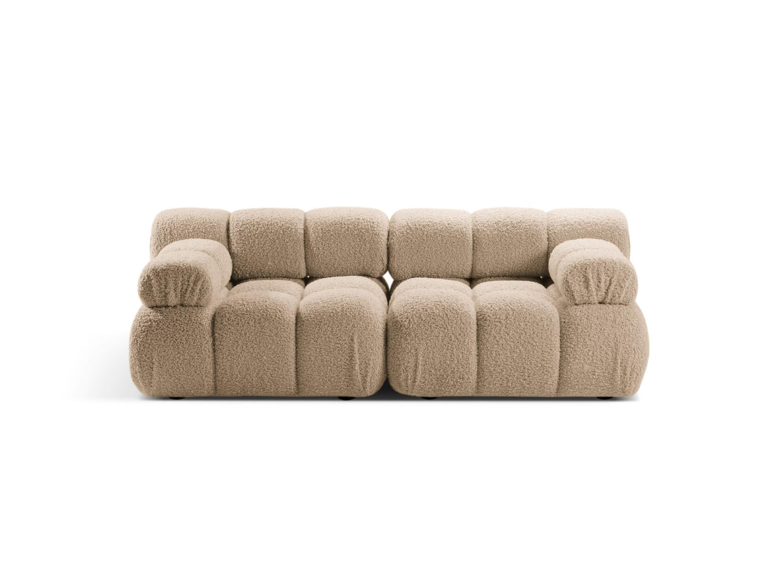 SOFA modular Bellis aus Boucle sandfarben 2 Sitzplätze - Sandfarben, Textil (94/70/188cm) - Micadoni