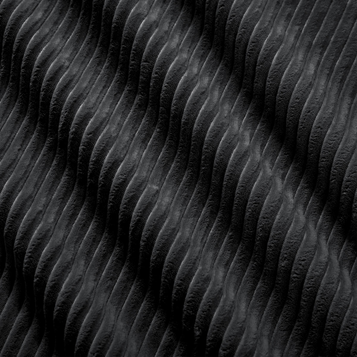 SOFA modulares Ecksofa rahmenlos Cord Black - Schwarz, Textil (298/75/103cm) - IVMEU