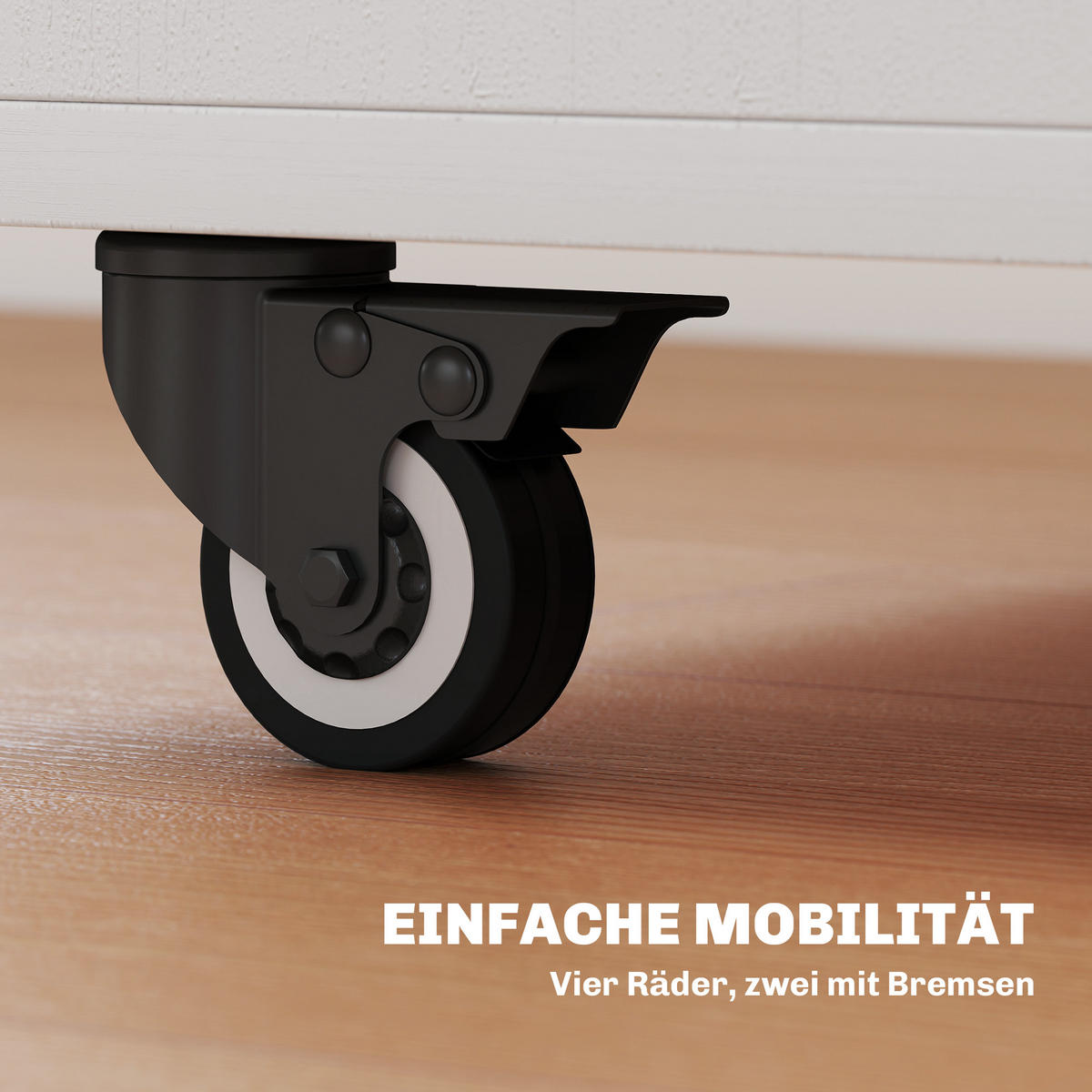 ESSTISCH Klappbarer Mobiler Küchentisch für 2-4 Personen, Klapptisch mit Rolle - Weiß, Holzwerkstoff/Kunststoff (83/75/70cm) - HOMCOM
