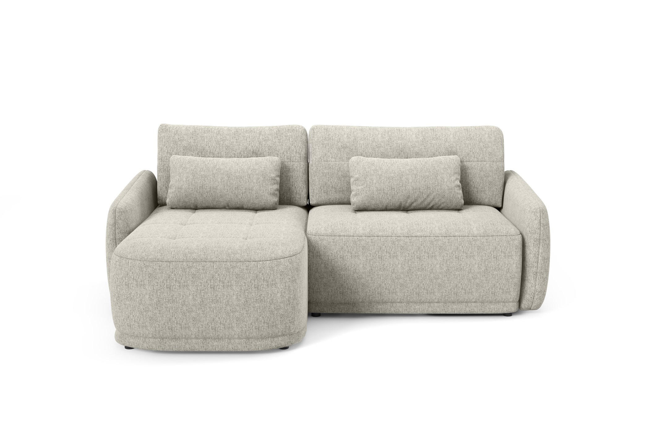 ECKSOFA Krabi Hellbraun, mit Schlaffunktion - Hellbraun, Textil (240/167cm) - Bettso