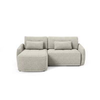 ECKSOFA Krabi Hellbraun, mit Schlaffunktion - Hellbraun, Textil (240/167cm) - Bettso