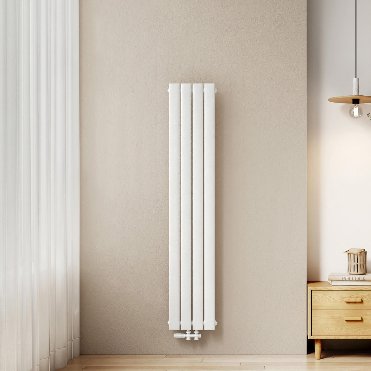 HEIZKÖRPER Flachheizkörper Weiß 160/30/5,2 cm - Weiß, Metall (30.4/160/5.2cm) - EMKE