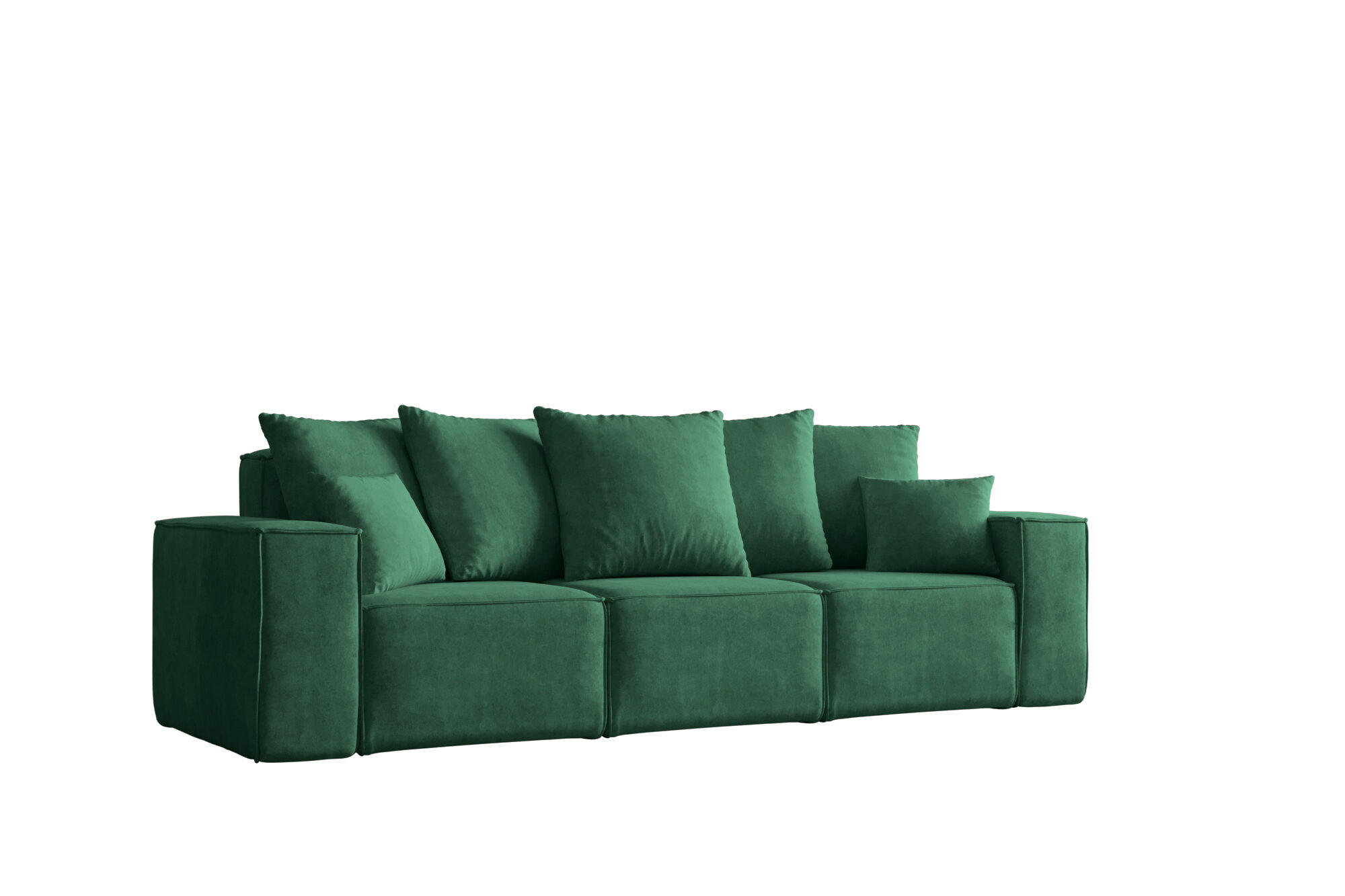 SOFA Sitzer ELLA Modern Mit Schlaffunktion Stoff Noel Grün - Grün, Holz/Textil (247/78/90cm) - Kaiser Möbel