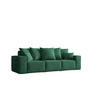 SOFA Sitzer ELLA Modern Mit Schlaffunktion Stoff Noel Grün - Grün, Holz/Textil (247/78/90cm) - Kaiser Möbel