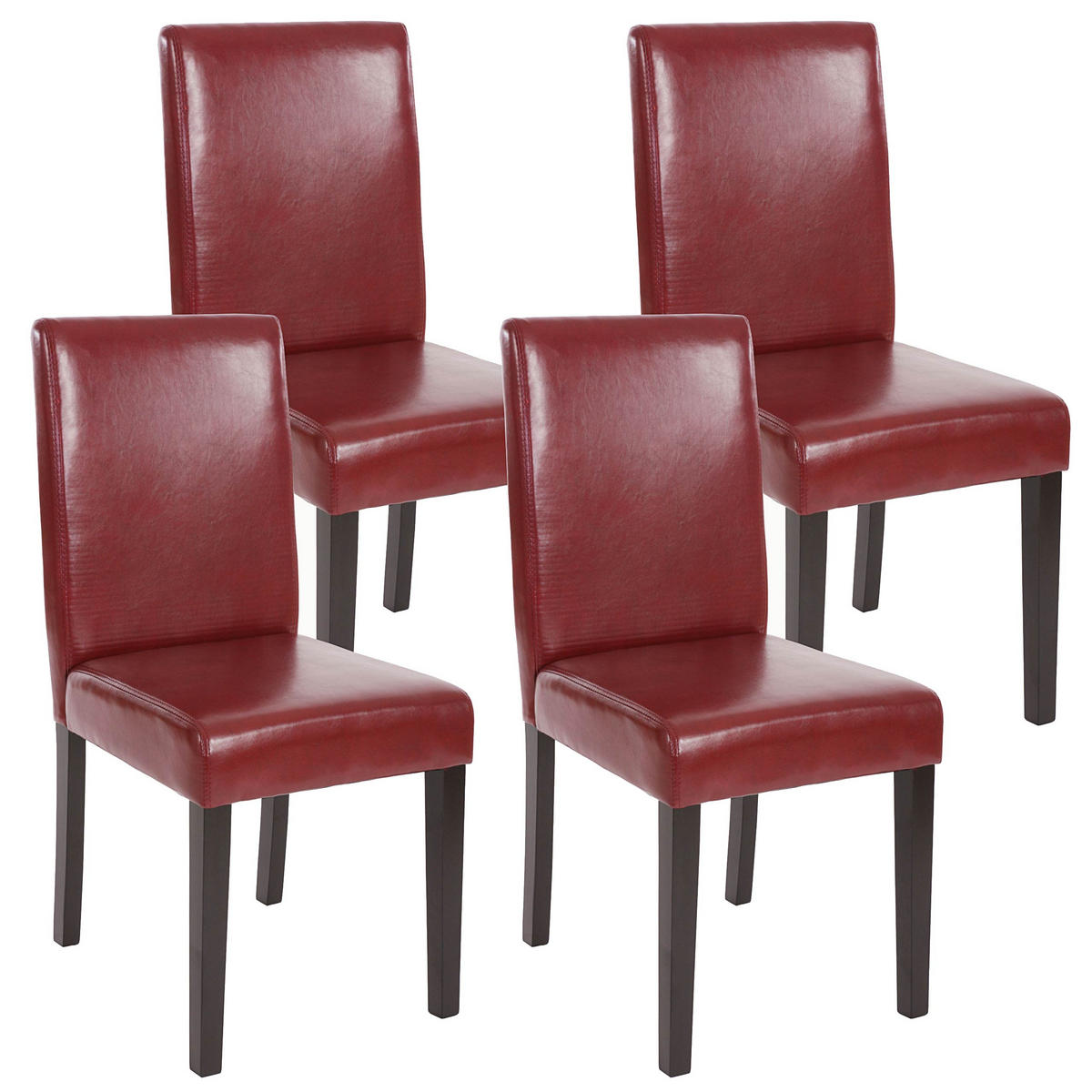 ESSZIMMERSTUHL Bordeaux 4er-Set - Bordeaux, Textil (43/90/56cm) - MCW