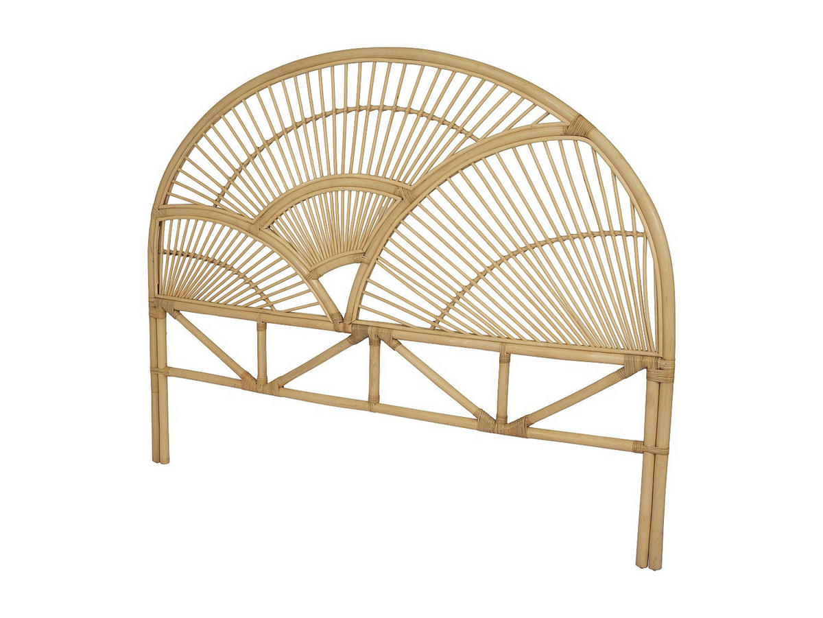 BETT-KOPFTEIL 160 cm - Rattan - Holzfarben - EFELA - Naturfarben, Holzwerkstoff (165/130/4cm) - Vente-Unique