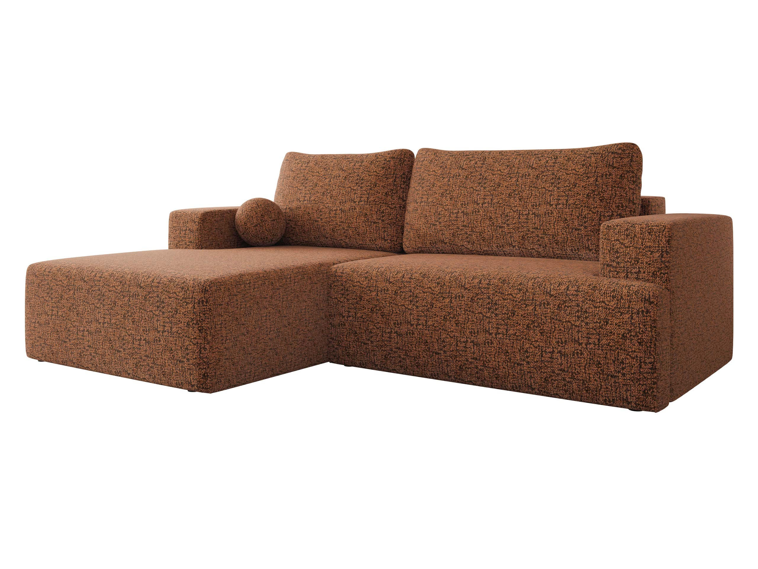 ECKSOFA Mivo, Seite: Links - Messingfarben/Schwarz, Holz/Kunststoff (266/163cm) - MIRJAN24