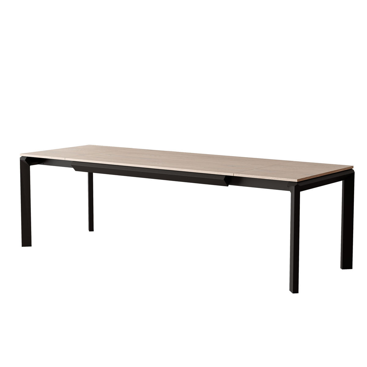 AUSZIEHTISCH FARO 180-270/90/76 cm, Cremona / Schwarz - Creme/Schwarz, Holzwerkstoff/Metall (90/180/76cm) - Idohome