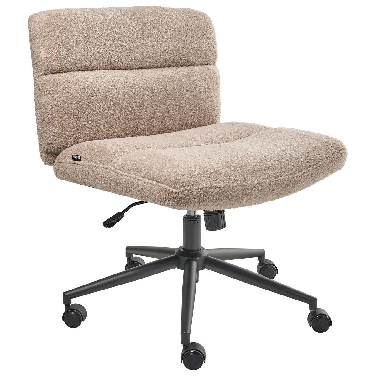 SCHREIBTISCHSTUHL Bouclé Beige Catlin - Beige, Textil (64/80/68cm) - Beliani