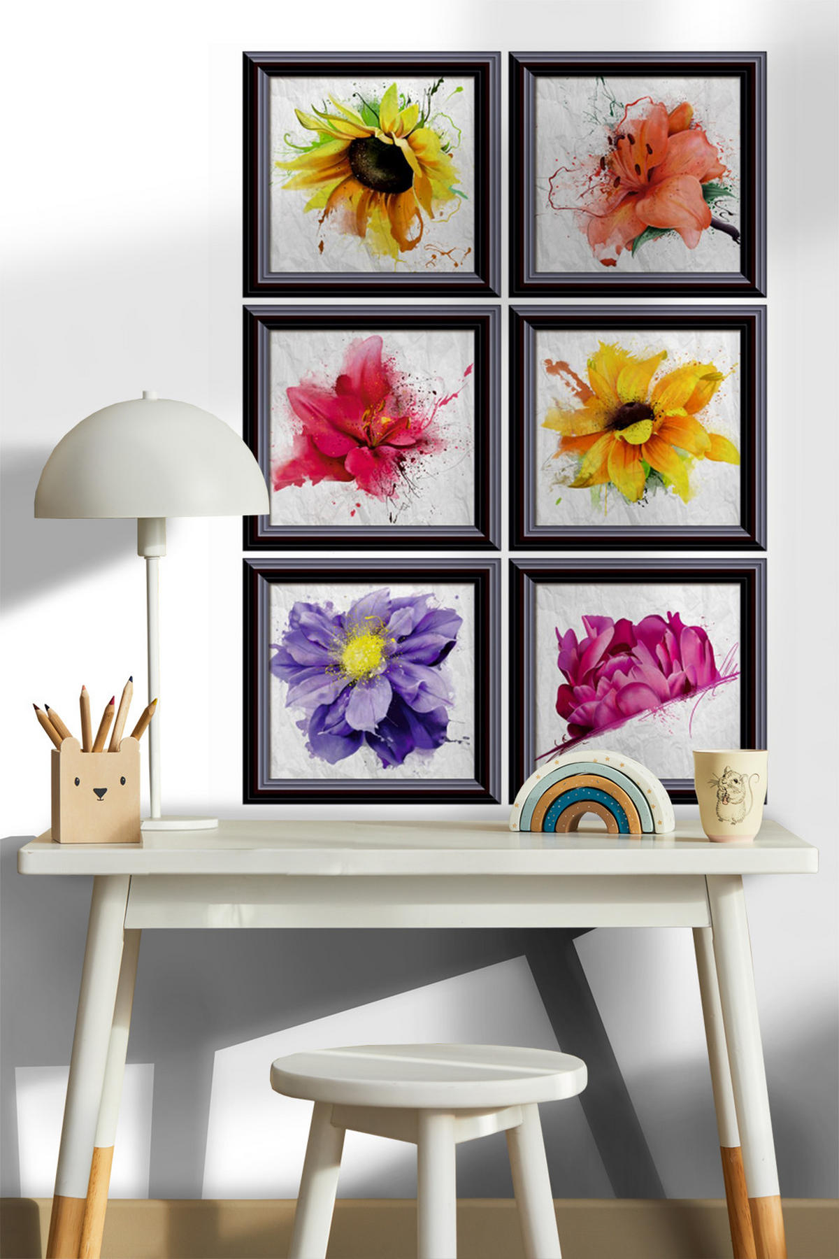 WANDTATTOO Blumen 85 x 65 cm - Multicolor, Papier (85/65/65cm) - Sanders & Sanders