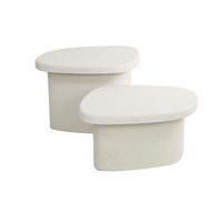 COUCHTISCH Stone White 44/57/40 cm 2er-Set - Weiß, Stein (44/57/40cm) - Hoyz Collection