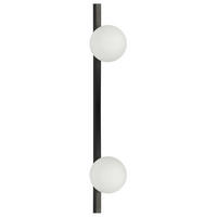 WANDLEUCHTE Isabella 17/15/85 cm - Schwarz, Glas (15/85/17cm) - Beliani