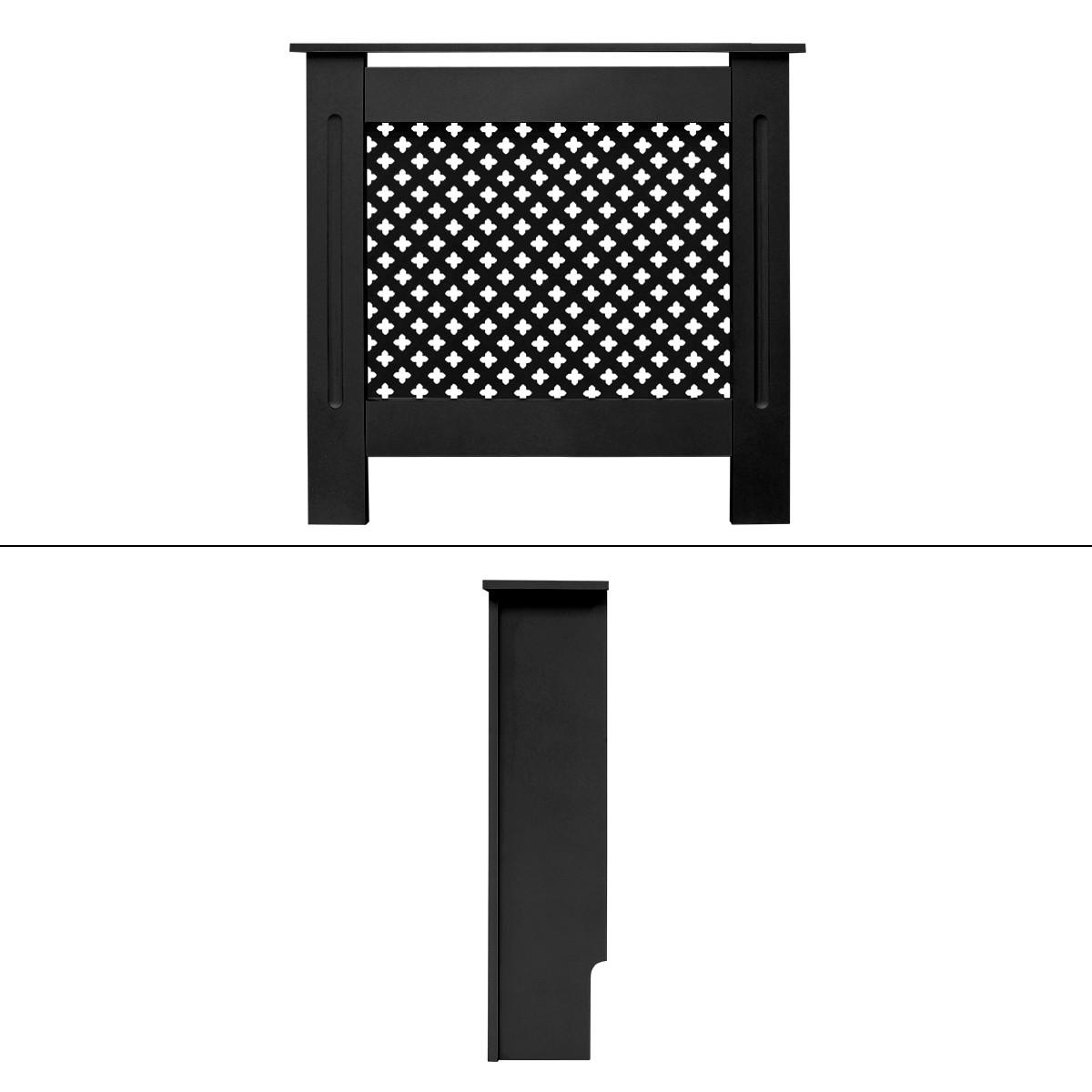 KRYT RADIÁTORU s voštinovým vzorem 78 x 19 x 82 cm černý - černá, kompozitní dřevo (19/78/82cm) - ECD-Germany
