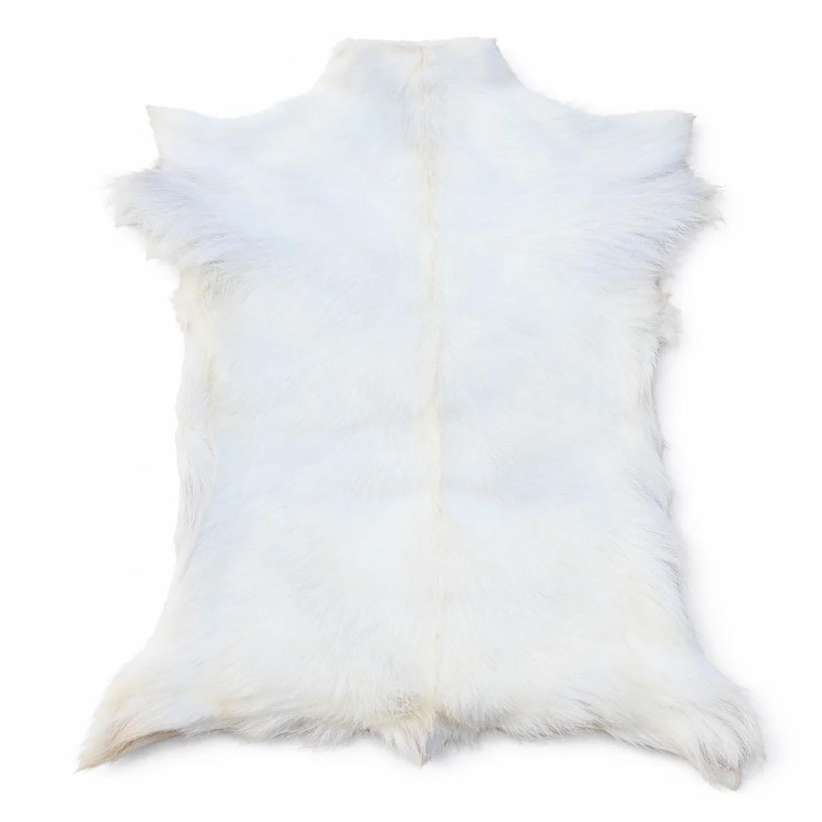 ZIEGENFELL Naturfell weich geruchsneutral Schnäppchen Weiß ca. 60 cm - Weiß, Fell (36/60cm) - Provellus