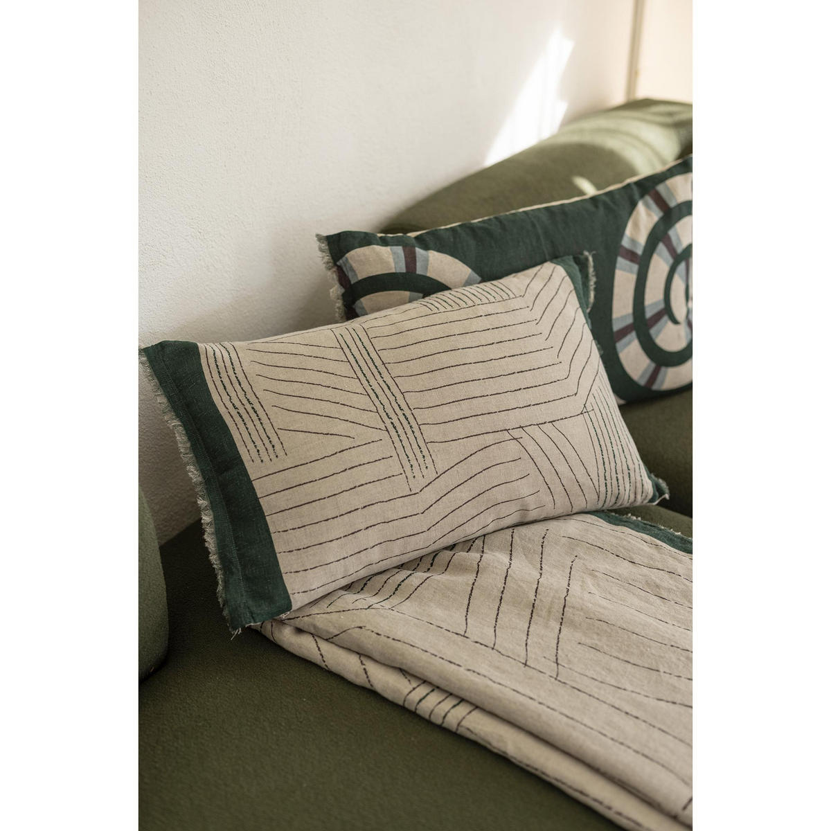 KISSEN Zeff Kori abgrund 40 x 65 cm - Blau, Textil (40/65cm) - Vivaraise