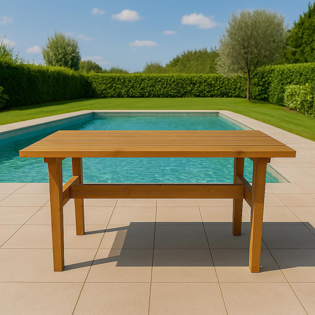Thumbnail - TPFGarden Gartentisch, Braun, Holz, 150x74x72 cm, Gartenmöbel, Gartentische, Gartentische