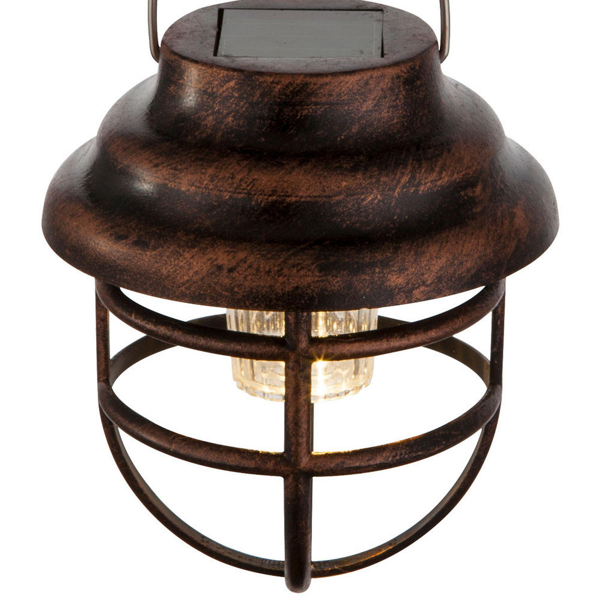 LED AUSSENLEUCHTE Rostoptik Braun 4er Set - Braun, Metall (8/8/14cm)