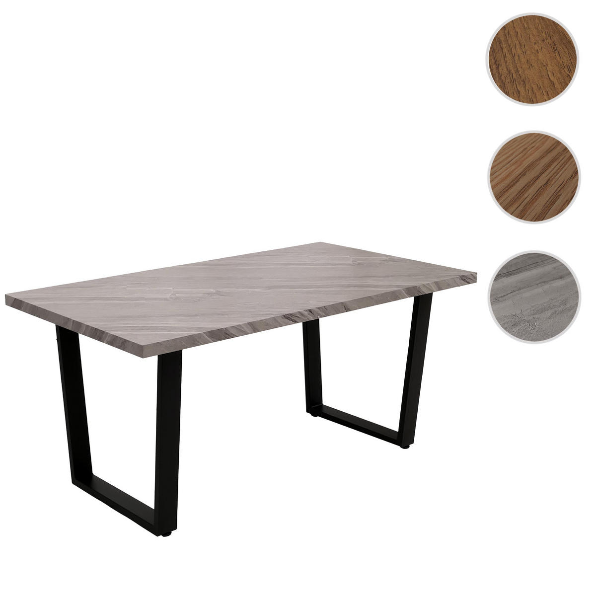 ESSZIMMERTISCH rechteckig Steingrau - Grau, Holzwerkstoff (90/160/75cm) - MCW