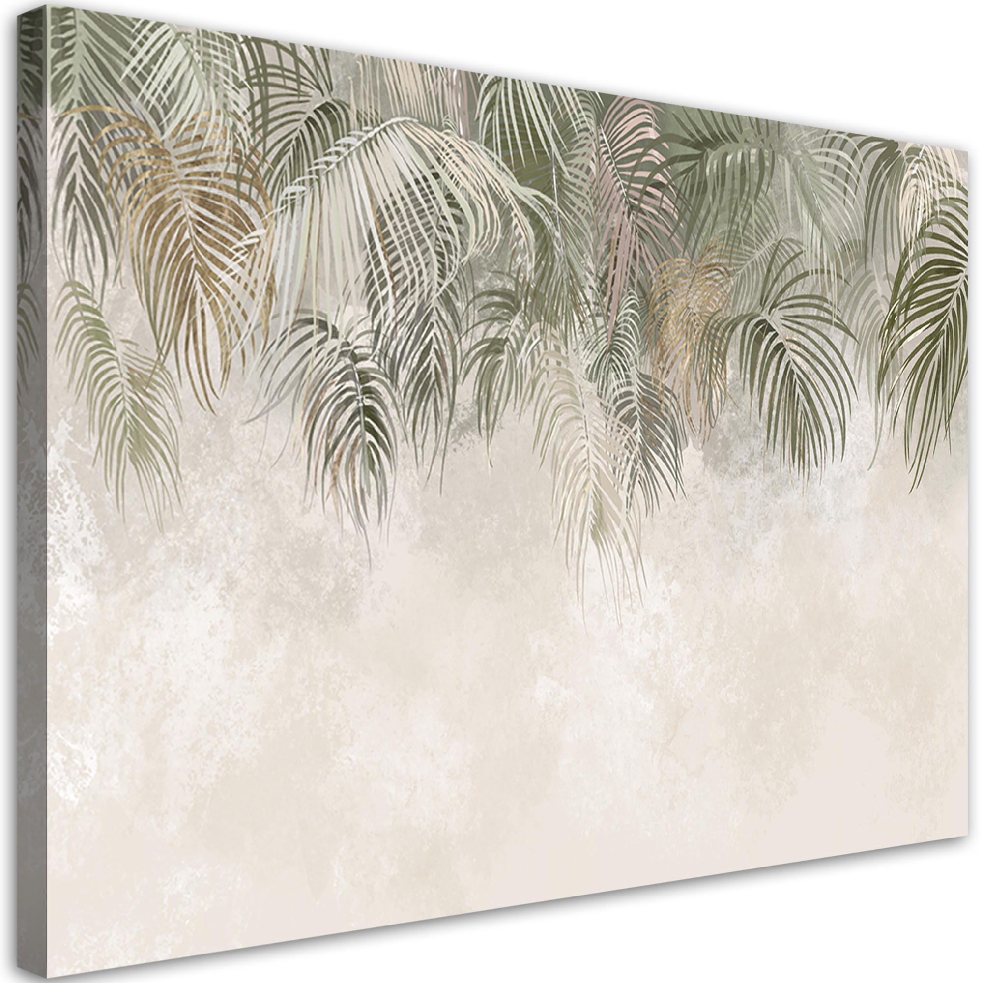 WANDBILD palmenblätter - Braun, Textil (60/40cm) - Feeby